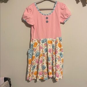 girls pumpkin dress size 7-8